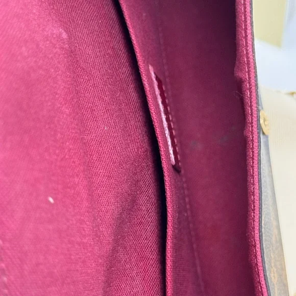 đź’ŻAuthentic LOUIS VUITTON Monogram Pochette Felicie Chain Wallet Fuscia - Picture 8 of 14